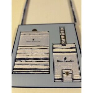 Holland America Cruise Line Passport Book Wallet Luggage Tag Collectors Box NEW